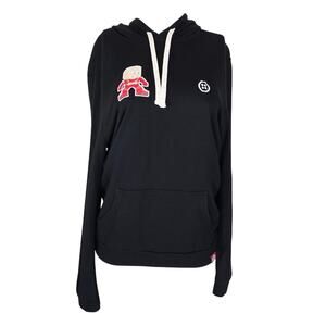 Marine Layer Sunset Black Hooded Athletic Athleisure Pullover Hoodie Womens M